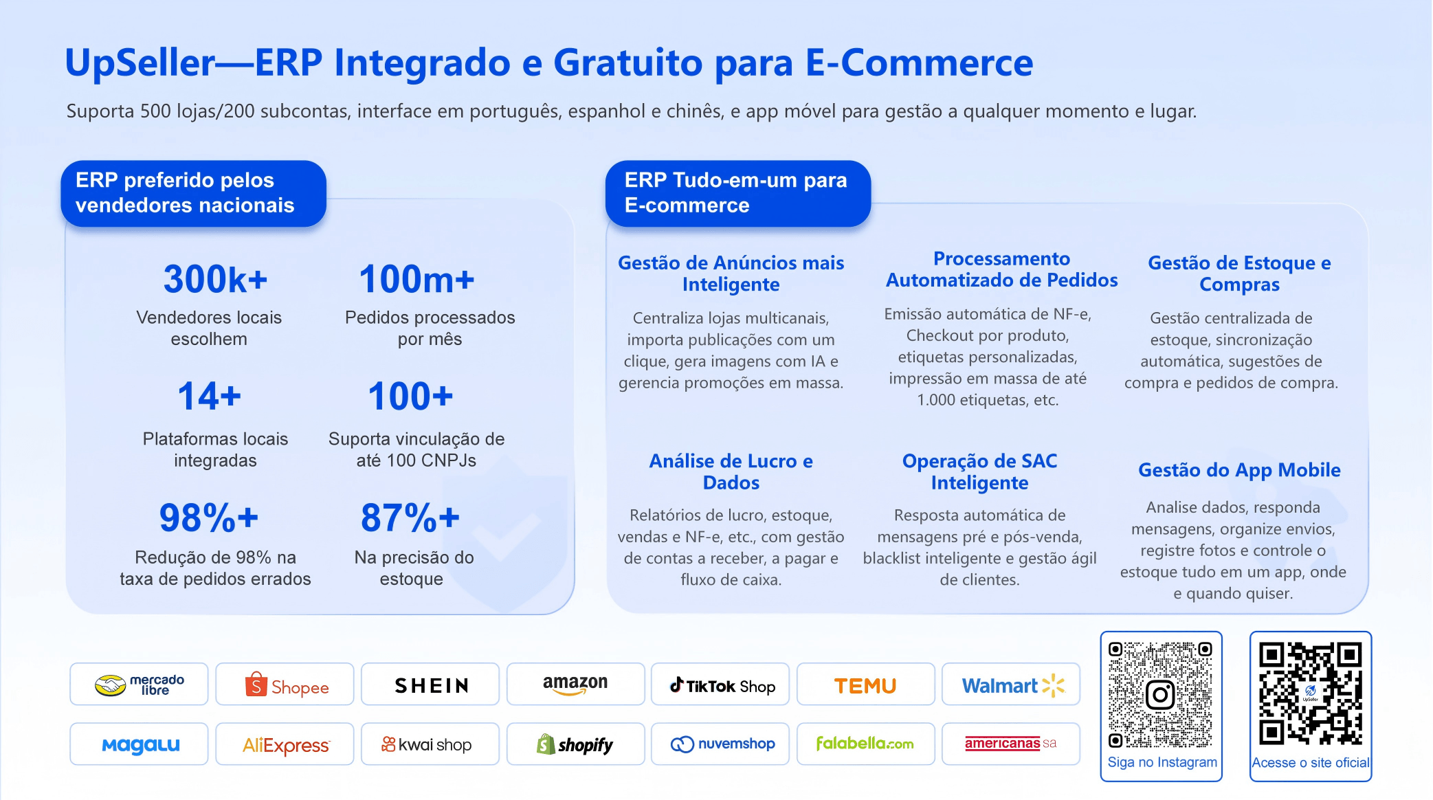 UpSeller - ERP Integrado e Gratuito para E-Commerce